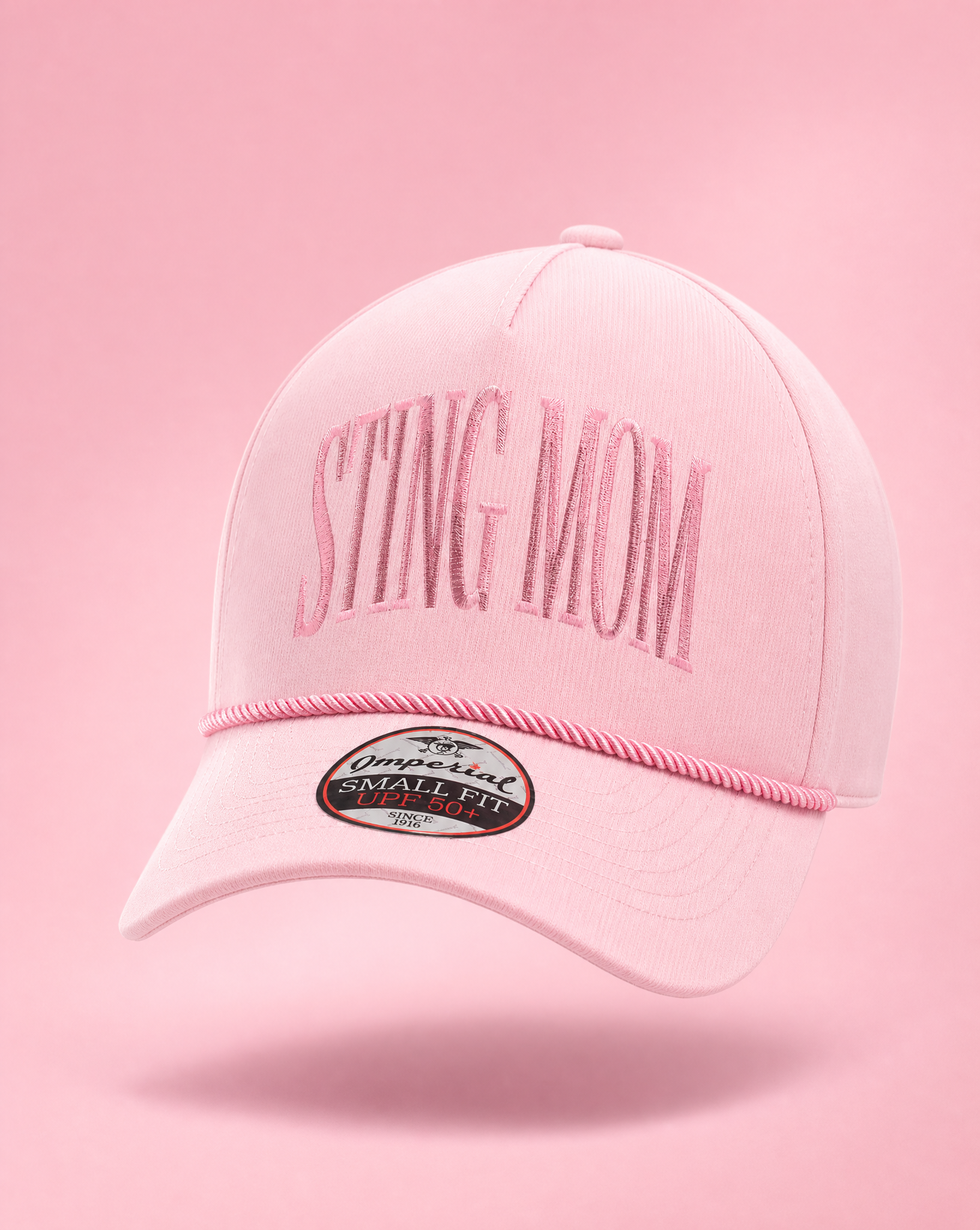 Sting Mom | Pink Embroidered Rope Hat