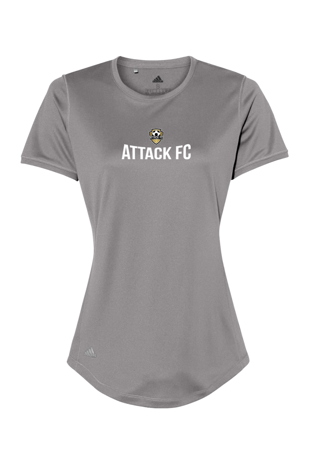 Attack FC | Adidas Women's Sport T-Shirt – Gray, front view