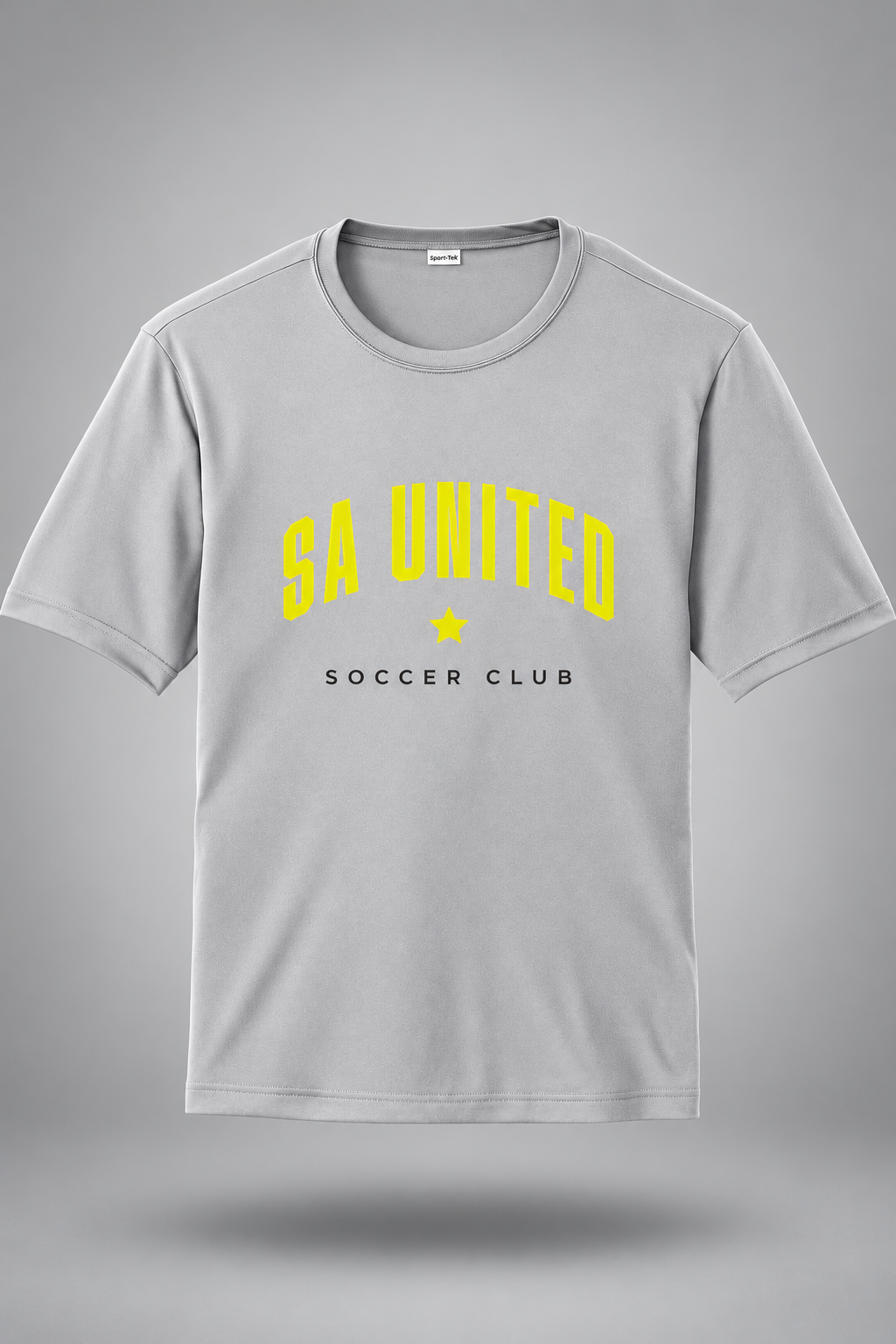 SAU Core | Logo Competitor Tee – Silver, front view