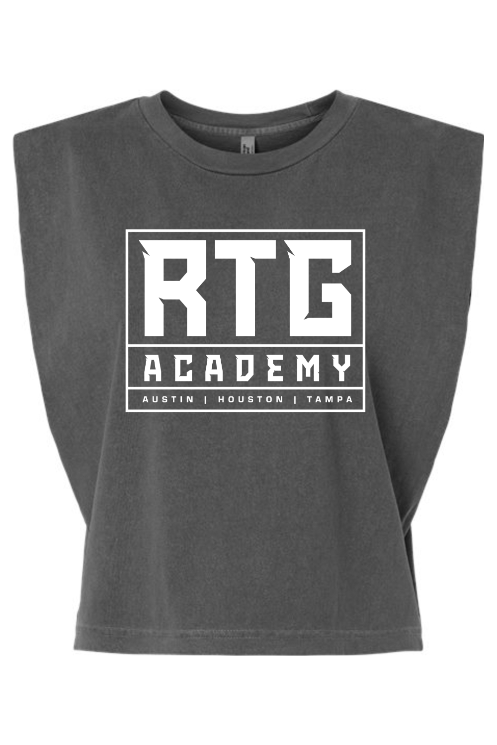 RTG Core | Tonal Muscle Tee – Black, front view