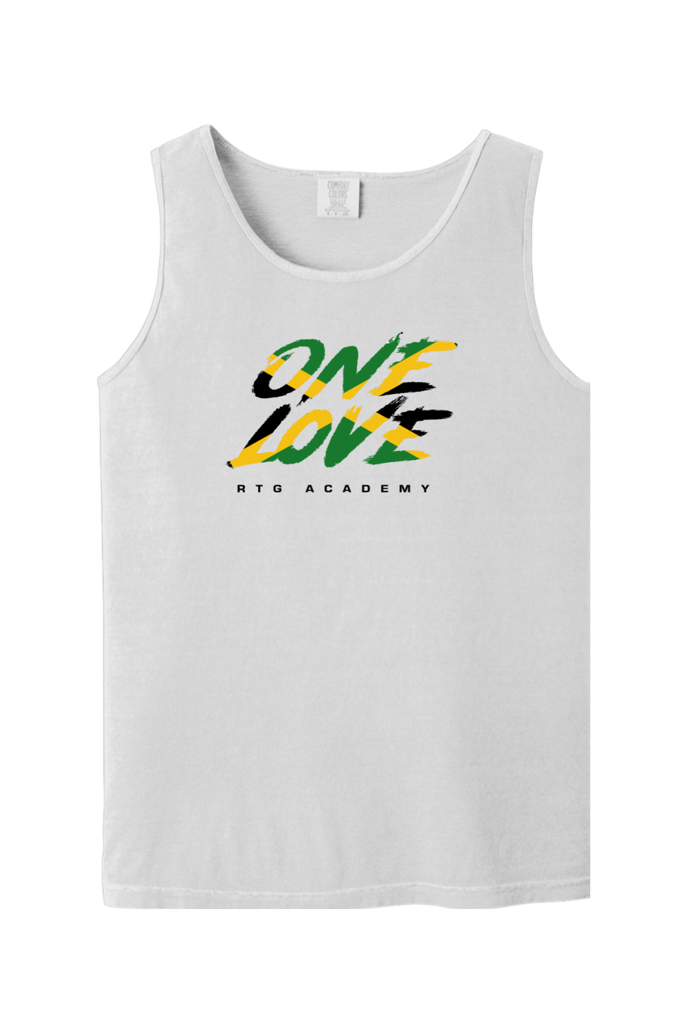 RTG One Love White Tank Top – front view