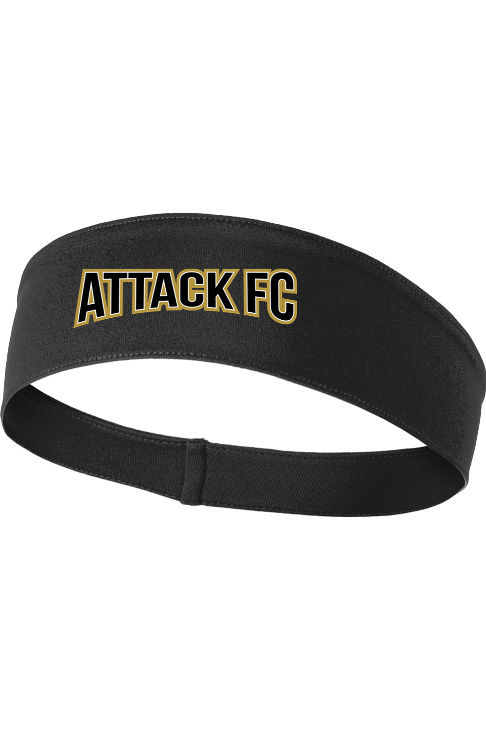 Attack FC | PosiCharge Competitor Headband – Black, front view
