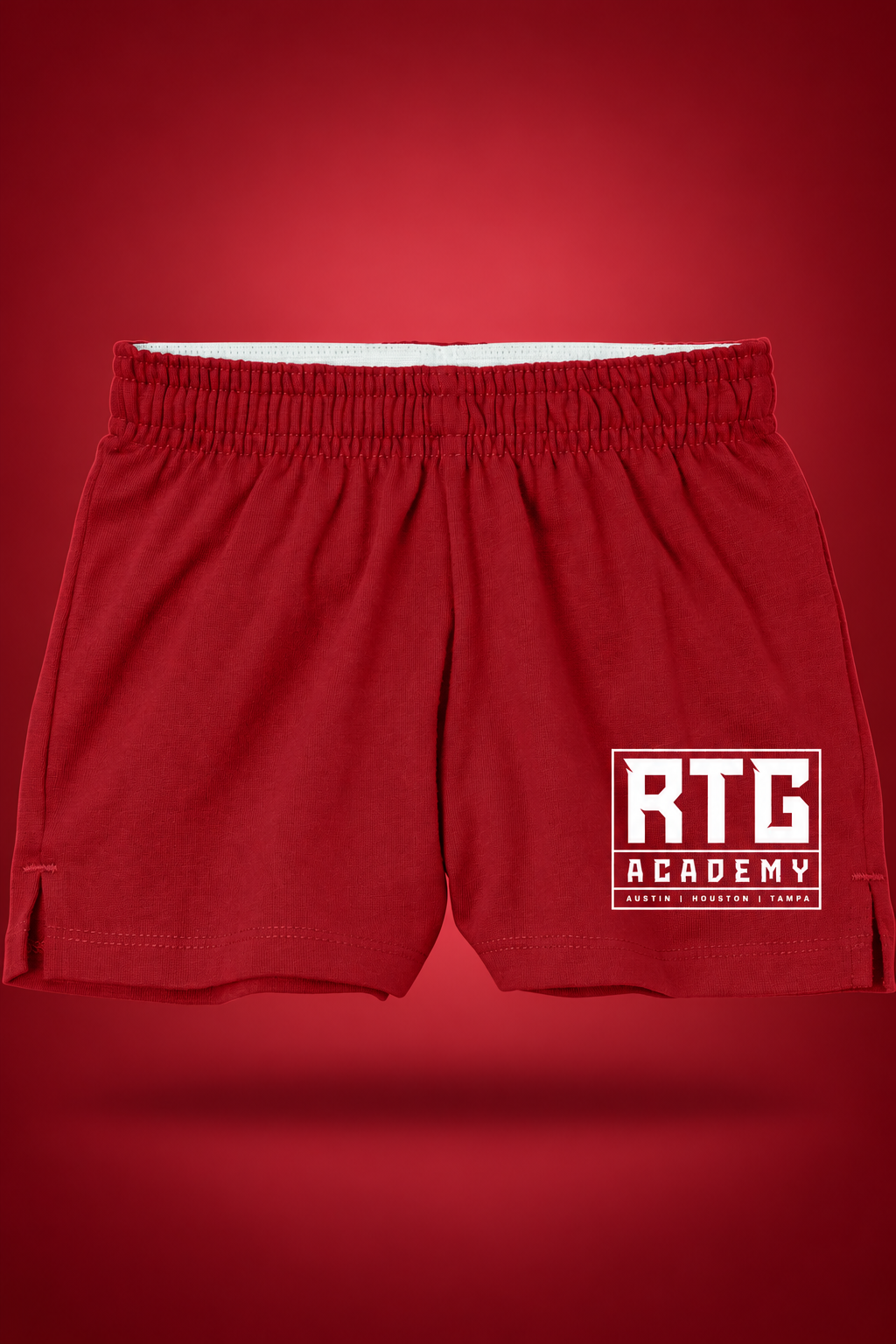 RTG Core | Youth Squad Short – Red, front view