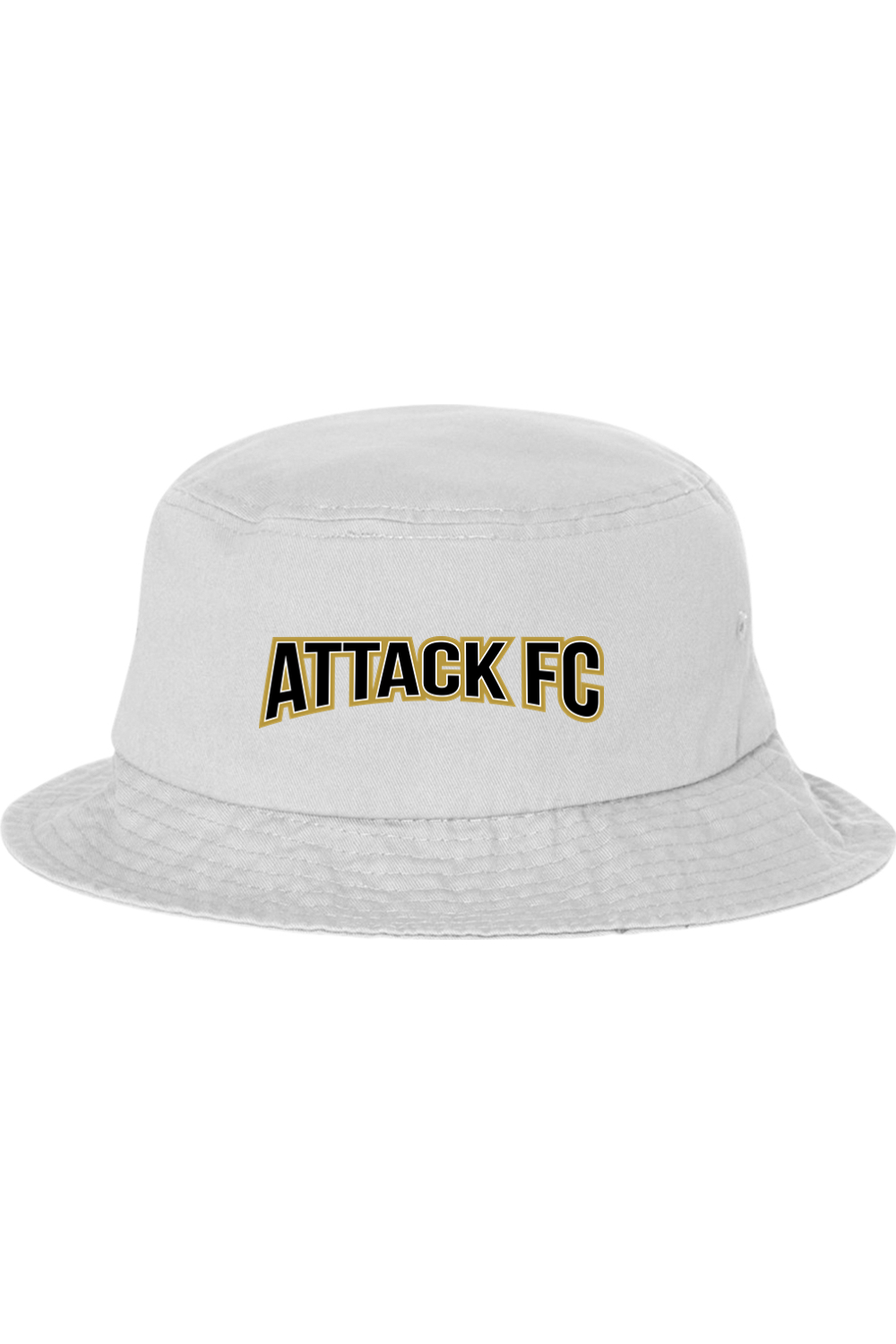 Attack FC | Bucket Cap – White, front view