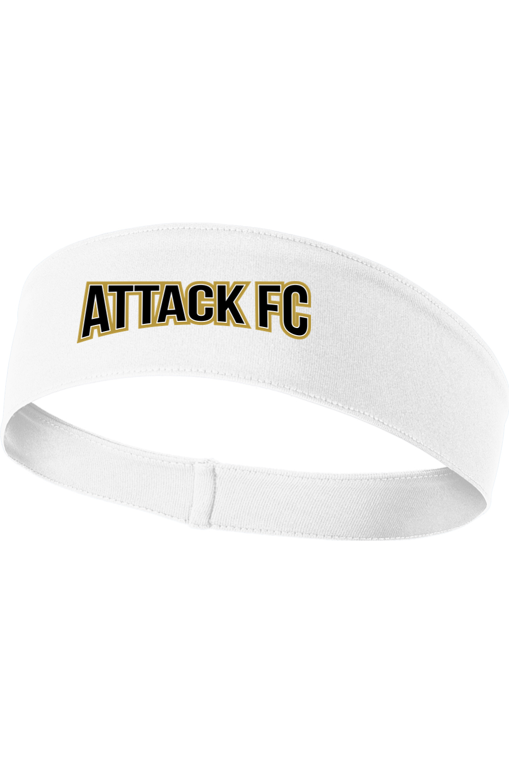 Attack FC | PosiCharge Competitor Headband – White, front view