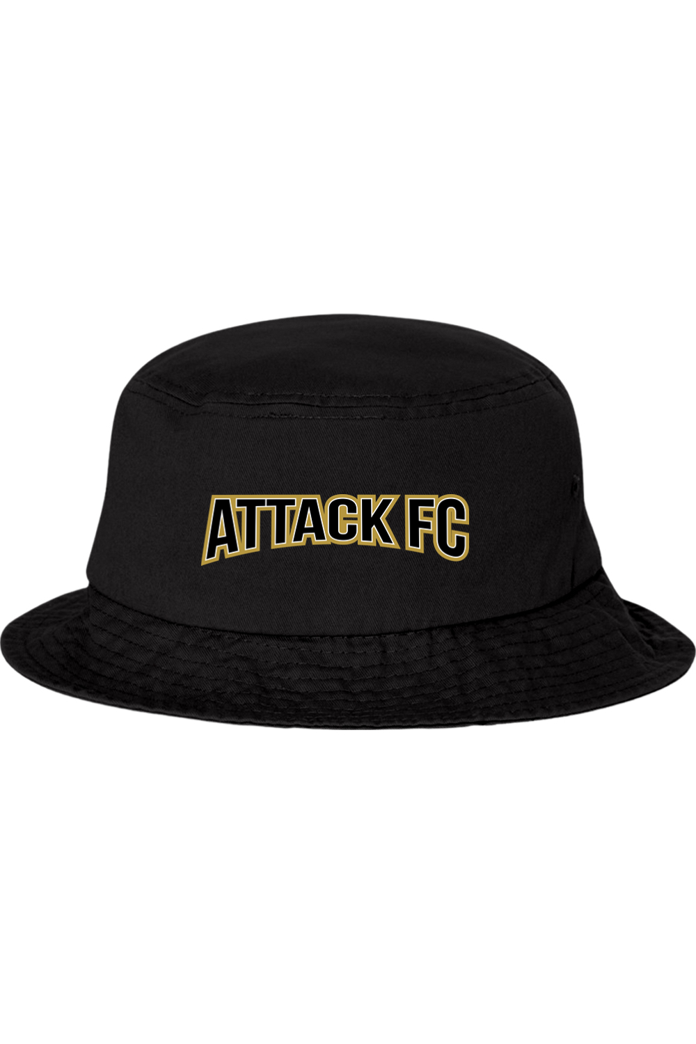 Attack FC | Bucket Cap – Black, front view