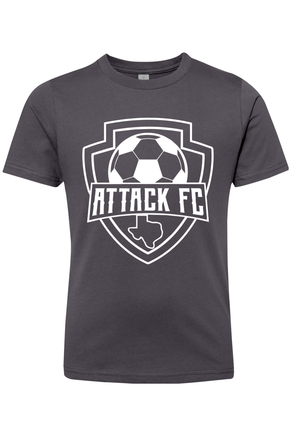 Attack FC | Youth Ringspun Short Sleeve T-Shirt – front view