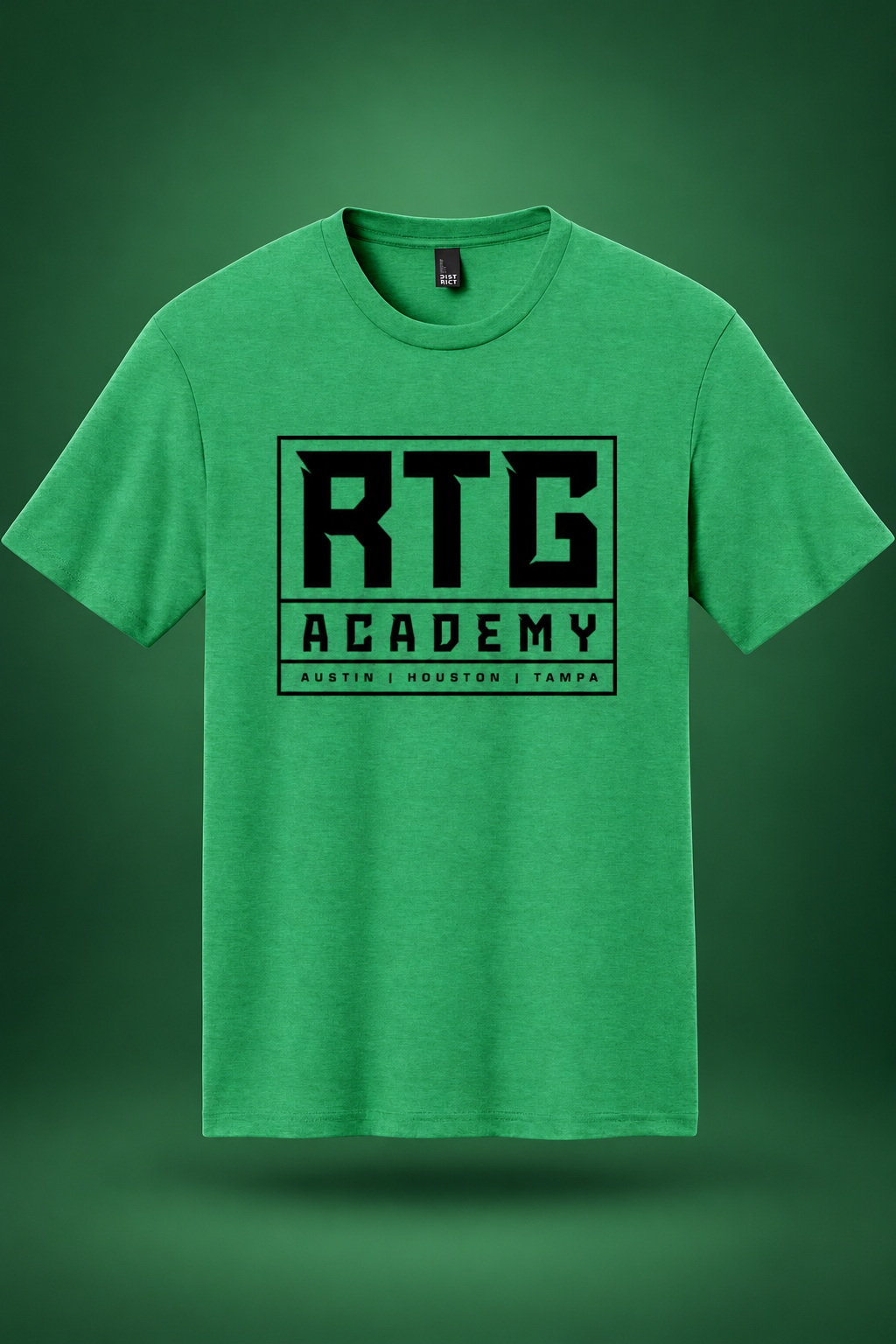 RTG Core | Academy Tri Tee – Green, front view