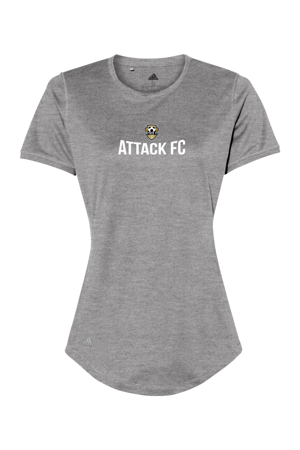Attack FC | Adidas Women's Sport T-Shirt – Gray, front view