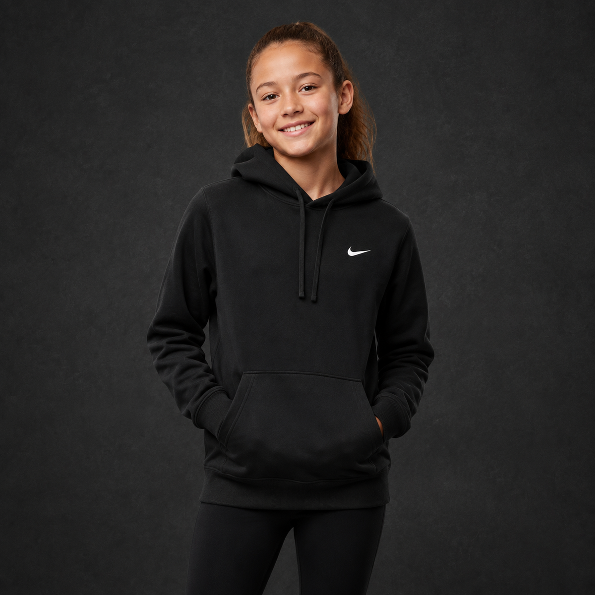 Youth athlete wearing the Nike Youth Hoodie