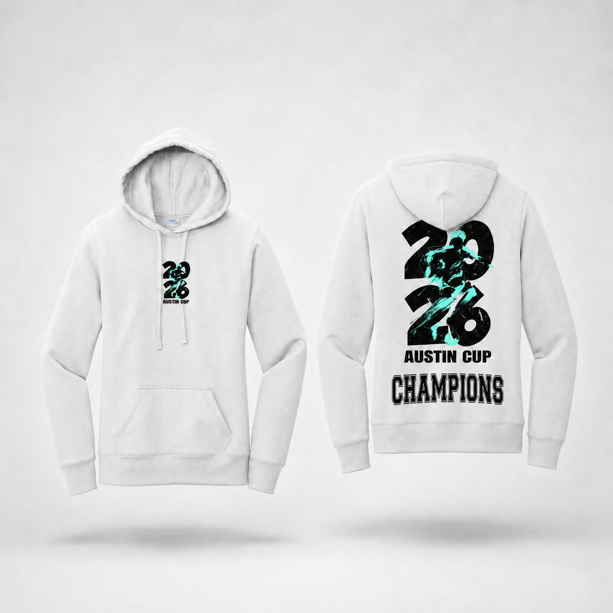 Austin Cup '26 White Hoodie – alternate view 2