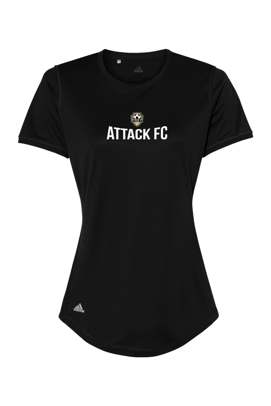 Attack FC | Adidas Women's Sport T-Shirt – Black, front view