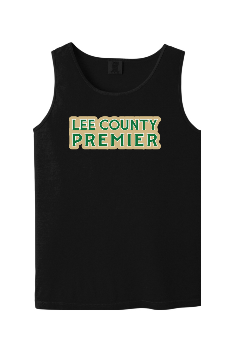 Lee County | Unisex CC Tank – Black, front view