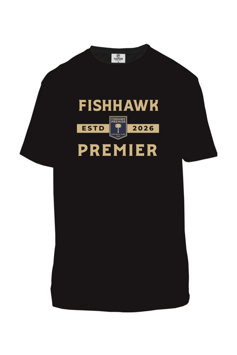 Fishhawk Premier | Men's SS Vapor Tee – Black, front view