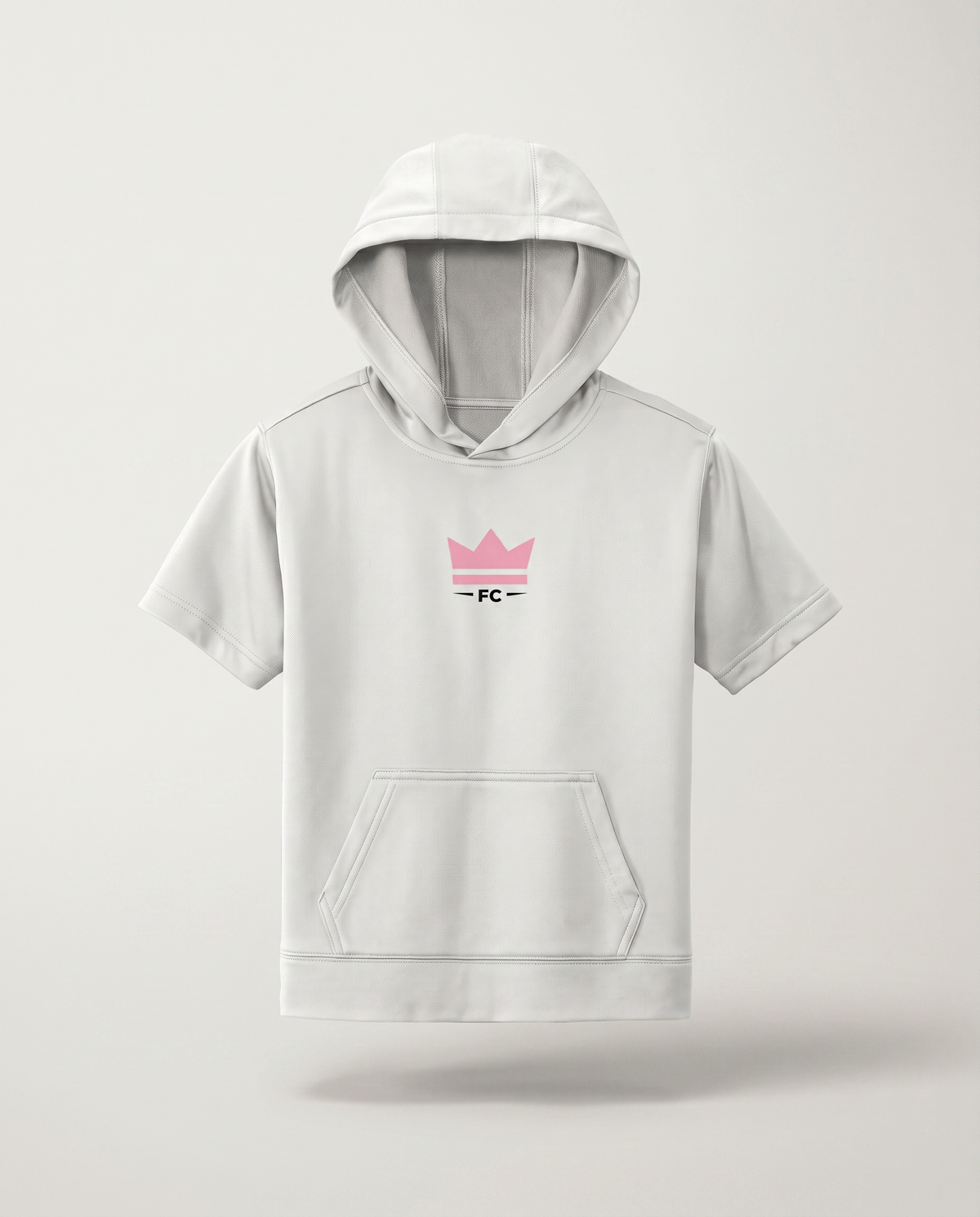 Heir FC Youth Core SS Hoodie – White, front view