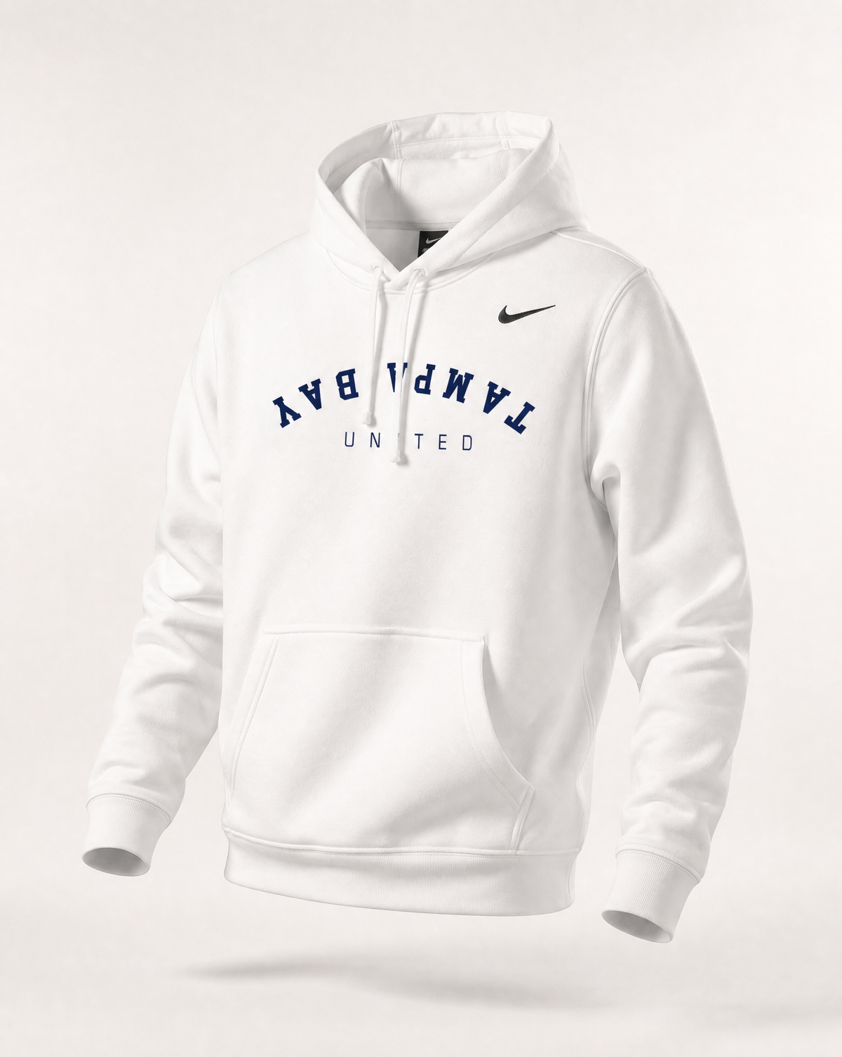 TBU Nike Club Fleece Pullover Hoodie – White, front view