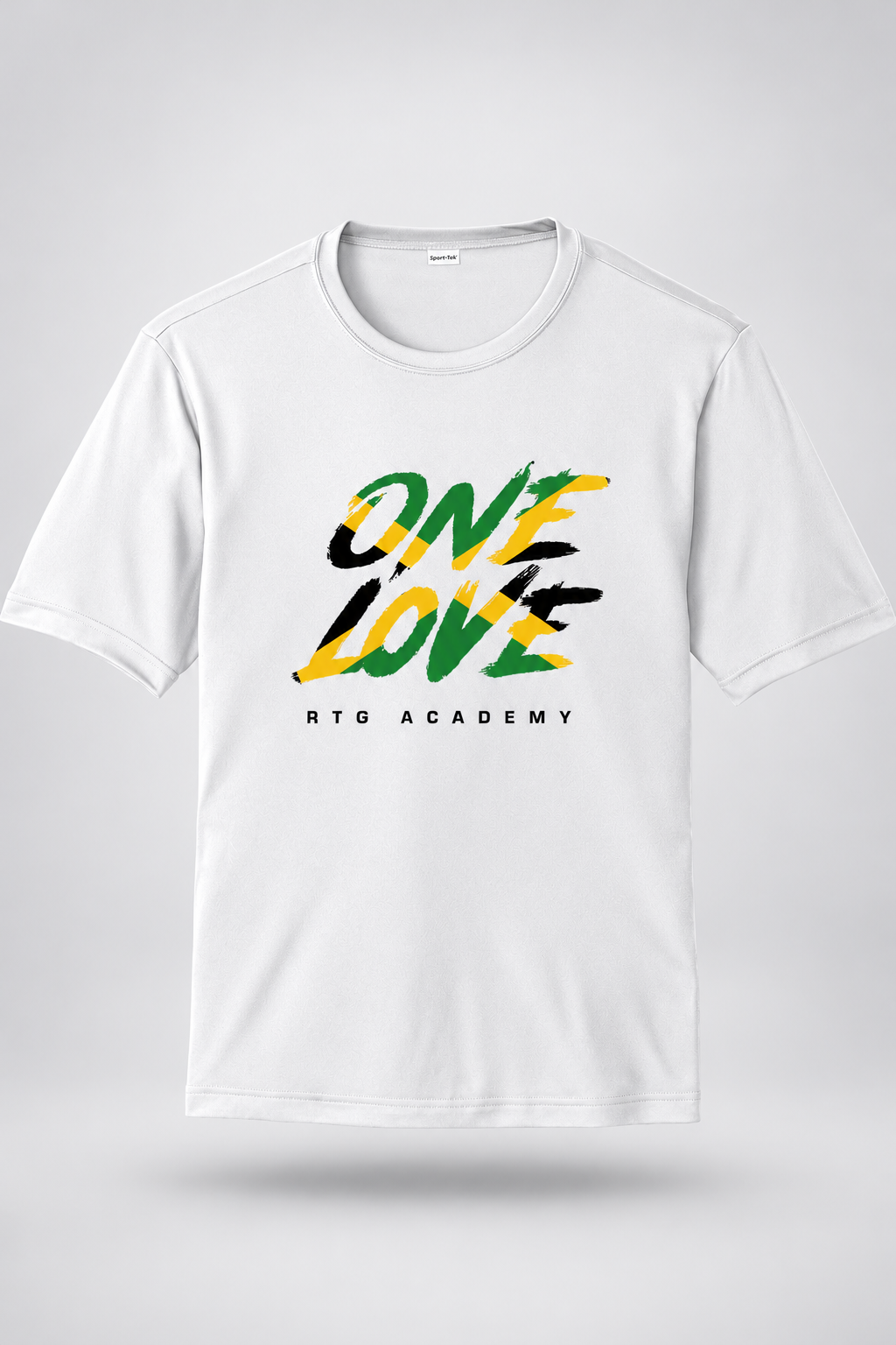 RTG Core | Logo Competitor Tee – White, front view