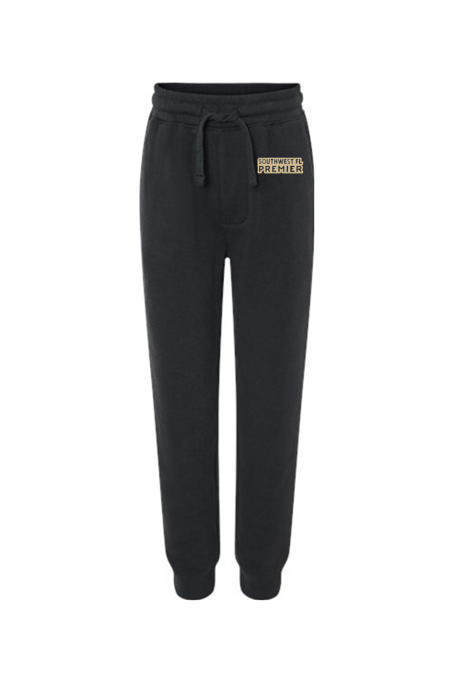 Southwest FL | Youth Joggers – Black, front view